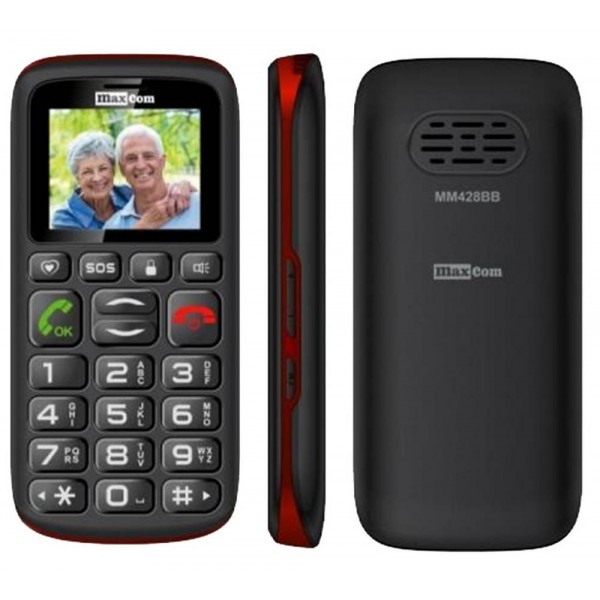 Maxcom MM428BB Κινητό τηλέφωνο με Μεγάλα Πλήκτρα και Πλήκτρο Έκτακτης Ανάγκης 